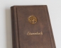 Preview: Stammbuch "Lebensbaum" aus Nappaleder-Vintageart, braun mit goldenem Schrift